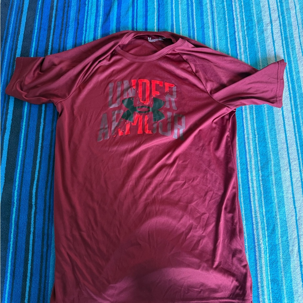 Under Armour Red Rash Guard Swimwear